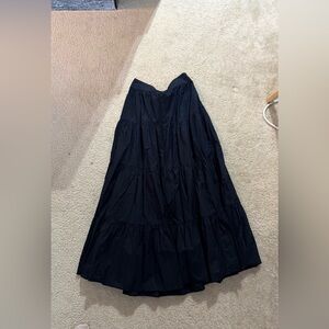 Mango Black Tiered Maxi Skirt